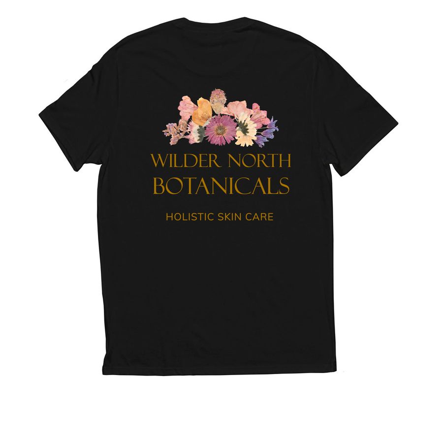 Wilder North Tees, a Deep Black Allmade Eco Triblend Unisex Tee (back-view)