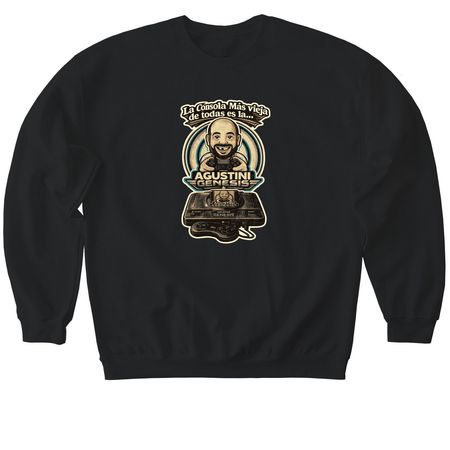 ? Agustini Genesis ? La Consola, a Black Softstyle Crewneck Sweatshirt