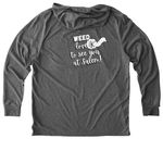 Salem "Weed" Love to See You Tee, a Aluminum Grey Allmade Eco Triblend Hoodie Tee (back-view)