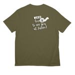 Salem "Weed" Love to See You Tee, a Olive Green Drab All-American Unisex Tee (back-view)