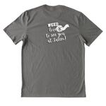 Salem "Weed" Love to See You Tee, a Ash Grey Allmade Heavyweight Recycled Cotton Tee (back-view)
