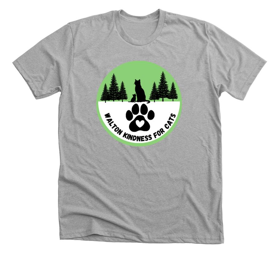 Walton Kindness for Cats, a Athletic Heather Premium Unisex Tee
