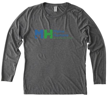 Maine Humane Logo Wear, a Aluminum Grey Allmade Eco Triblend Women?s Long Sleeve Tee