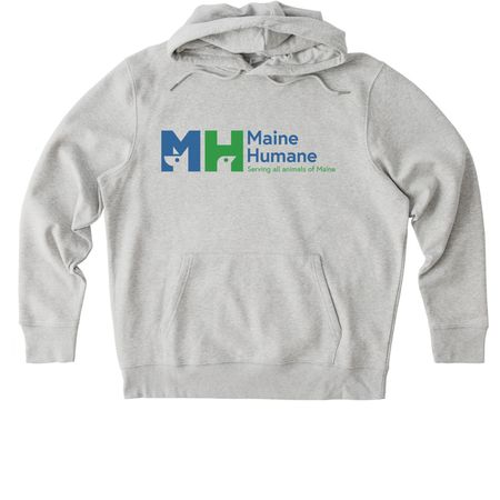 Maine Humane Logo Wear, a Cool Heather Grey Stanley/Stella Unisex Cruiser 2.0 Pullover Hoodie
