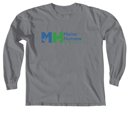 Maine Humane Logo Wear, a Granite Comfort Colors Long Sleeve Tee