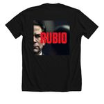 RUBIO, a Solid Black Blend Premium Unisex Tee (back-view)