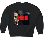 RUBIO, a Black Softstyle Crewneck Sweatshirt (back-view)