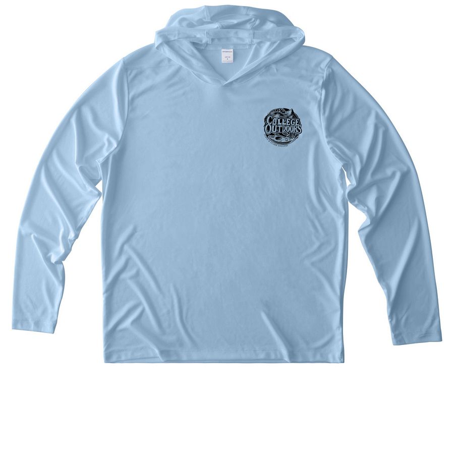 Activewear Designs, a Light Blue UV Performance Long Sleeve Hoodie
