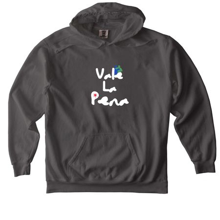 Vale La Pena, a Pepper Comfort Colors Pullover Hoodie