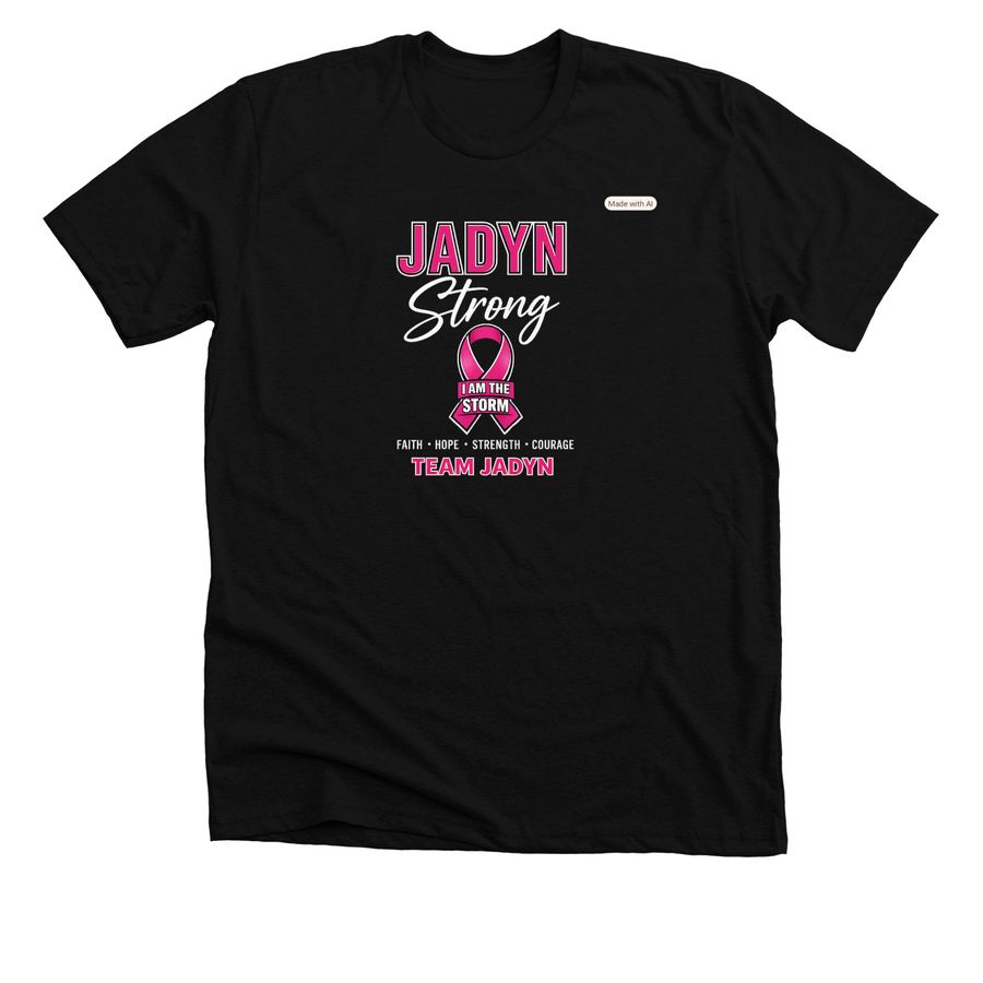 standing strong with Jadyn, a Solid Black Blend Premium Unisex Tee
