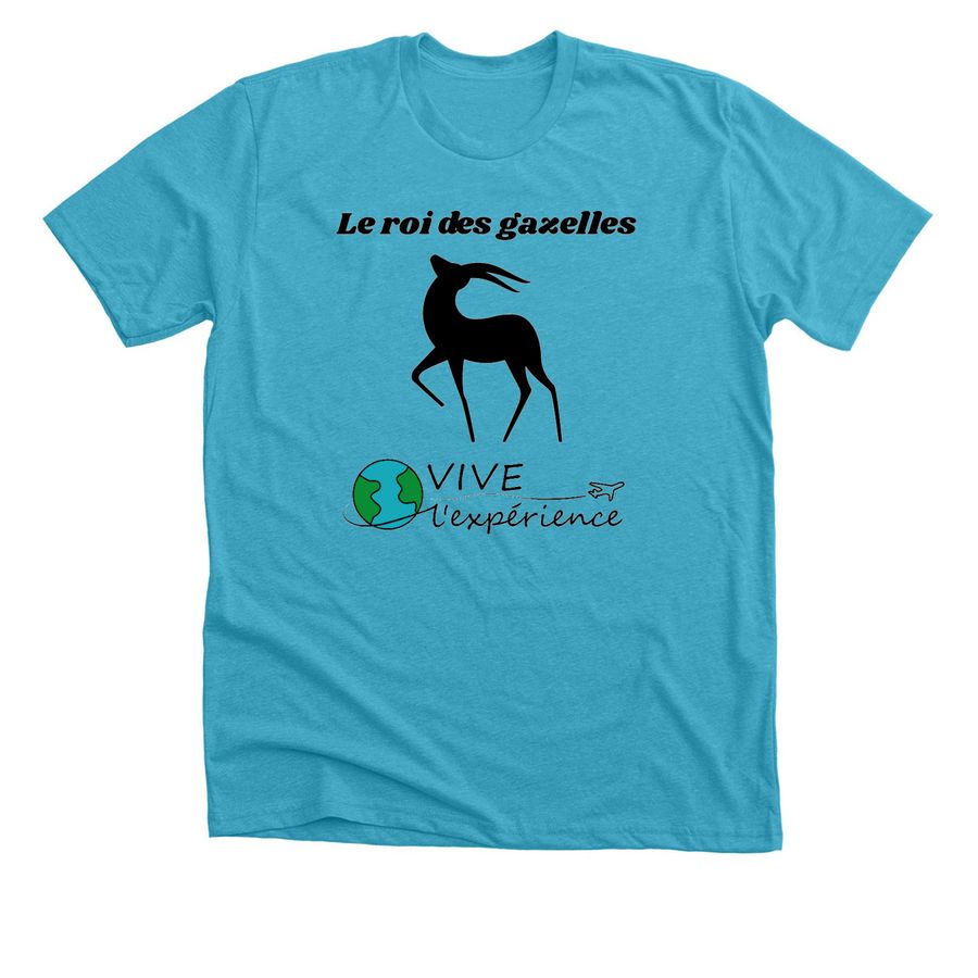 Roi des gazelles, a Heather Aqua Premium Unisex Tee