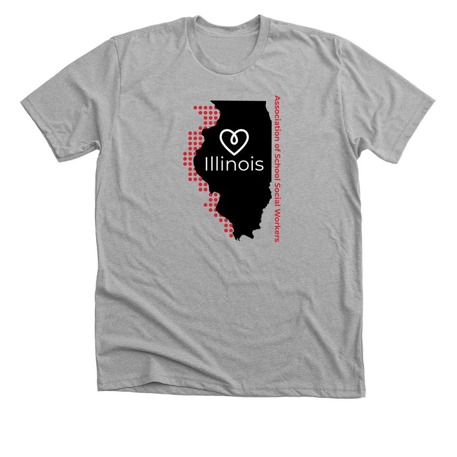 IL SSW- Black & Red, a Athletic Heather Premium Unisex Tee