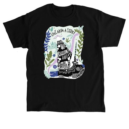 Unearth A Story, a Black Classic Unisex Tee