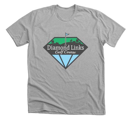 Diamond Links Golf Course Shirts/Sweats, a Athletic Heather Premium Unisex Tee