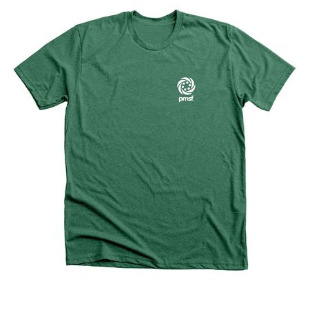 PMSF Simple Shirts, a Heather Grass Green Premium Unisex Tee