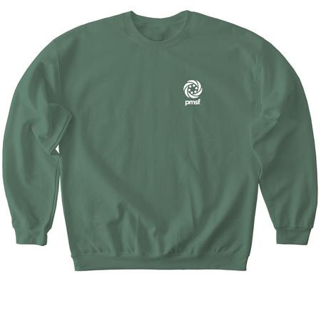 PMSF Simple Shirts, a Military Green Softstyle Crewneck Sweatshirt