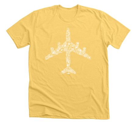 White Tanker, a Heather Yellow Gold Premium Unisex Tee