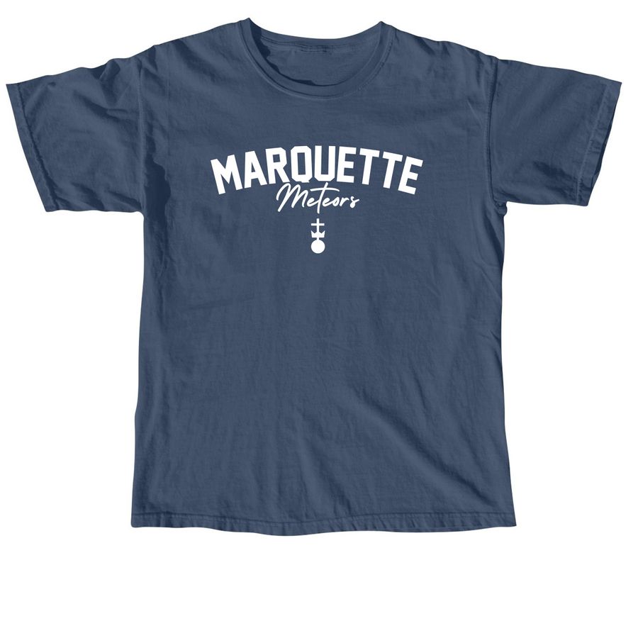 Marquette Meteors, a Midnight Comfort Colors Unisex Tee