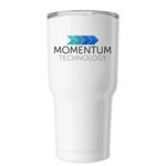 Momentum Swag: Tumbler, a White Insulated Tumbler (back-view)