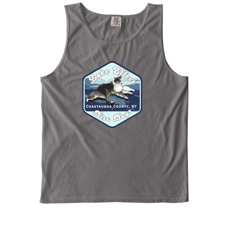 Lake Effect Disc Dogs, a Grey Comfort Colors Tank Top