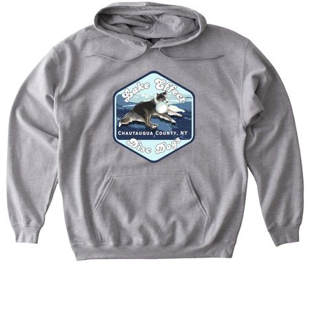 Lake Effect Disc Dogs, a Sport Grey Gildan Softstyle Pullover Hoodie