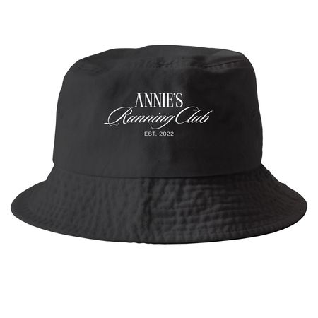 Club Hats, a Black Printed Bucket Hat