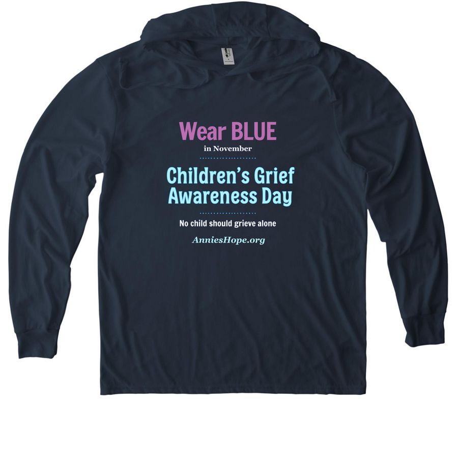 Annie's Hope CGAD Apparel, a Rebel Blue Allmade Eco Triblend Hoodie Tee