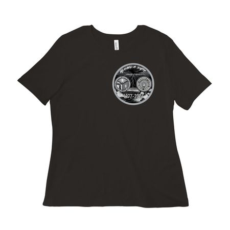 M. SMITH BLACK & GRAY&nbsp;, a Black Women?s Relaxed Cotton Tee