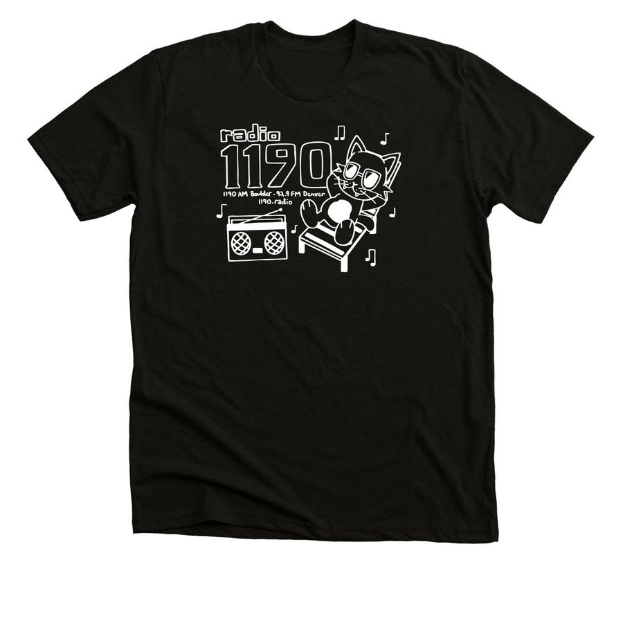 Radio 1190: Boombox Cat, a Black Heather Premium Unisex Tee