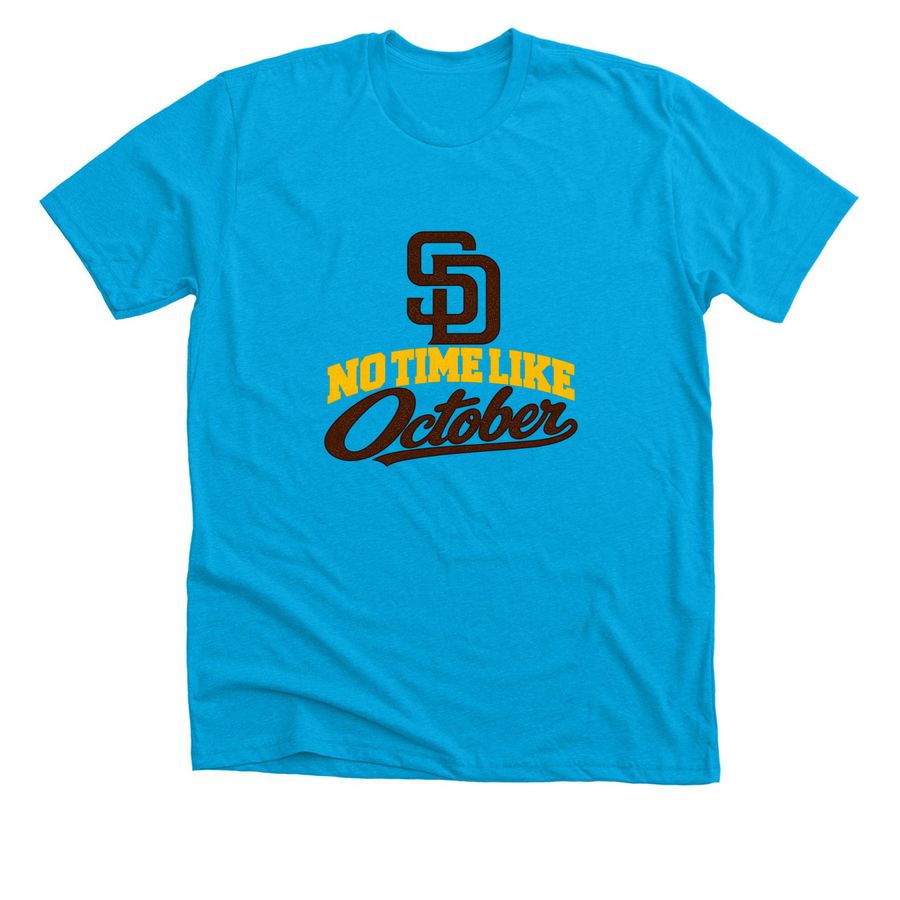 San Diego Padres No time like October MLB Shi, a Neon Blue Premium Unisex Tee