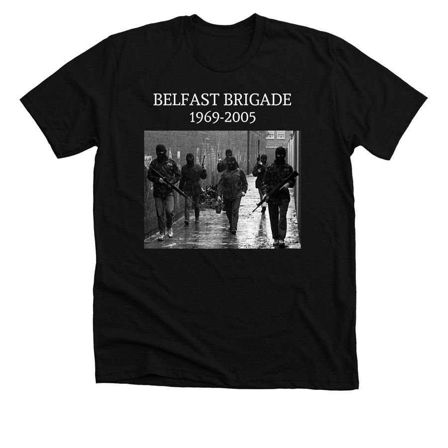 Belfast Brigade, a Solid Black Blend Premium Unisex Tee