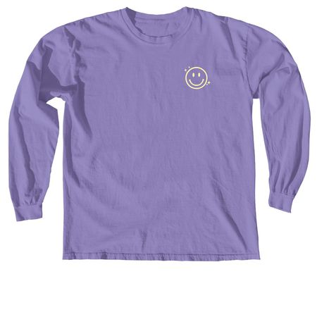 Dear Person Outstanding Smiley, a Violet Comfort Colors Long Sleeve Tee