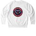 Heart Badge Apparel, a White Stanley/Stella Unisex Changer 2.0 Crewneck Sweatshirt