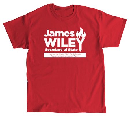 James Wiley ? Election Integrity Tee (Red), a Red Classic Unisex Tee