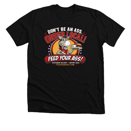 DON'T BE AN ASS!, a Solid Black Blend Premium Unisex Tee