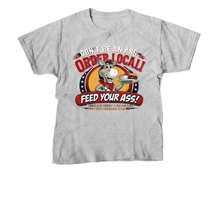 DON'T BE AN ASS!, a Sport Grey Youth Unisex Tee
