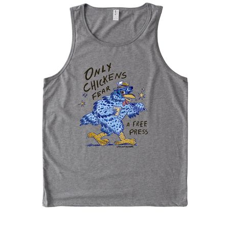 "Only Chickens" Summer Collection, a Aluminum Grey Allmade Eco Triblend Tank