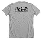 Stay Weird for Wildlife, a Athletic Heather Premium Unisex Tee (back-view)