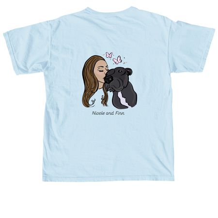 "Nicole and Finn" Butterfly Color Tee, a Chambray Comfort Colors Unisex Tee