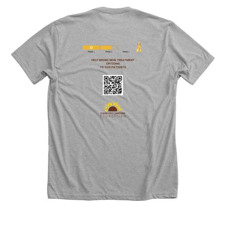 Research Saves Lives Shirt, a Athletic Heather Premium Unisex Tee (back-view)