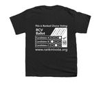Standard Example Ballot, a Black Youth Unisex Tee (back-view)