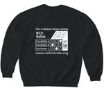 Standard Example Ballot, a Black Softstyle Crewneck Sweatshirt (back-view)