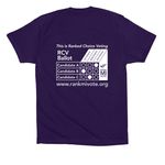Standard Example Ballot, a Team Purple Premium Cotton Tee (back-view)