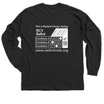 Standard Example Ballot, a Black Classic Long Sleeve Tee (back-view)