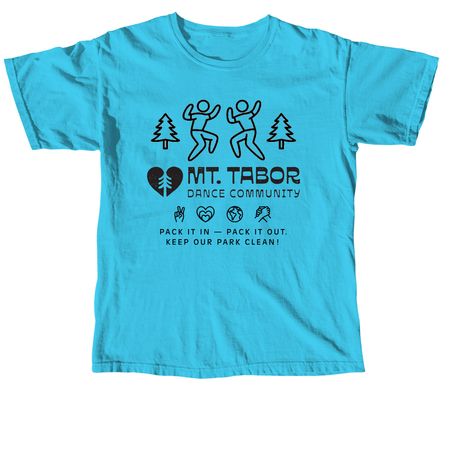 Leave No Trace, a Lagoon Blue Comfort Colors Unisex Tee