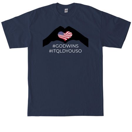 GOD WINS!&nbsp; I TQLD YOU SO!, a Navy Tall Classic Unisex Tee