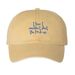 I didn?t stop yapping, a Mustard Printed Pigment Dye Baseball Cap