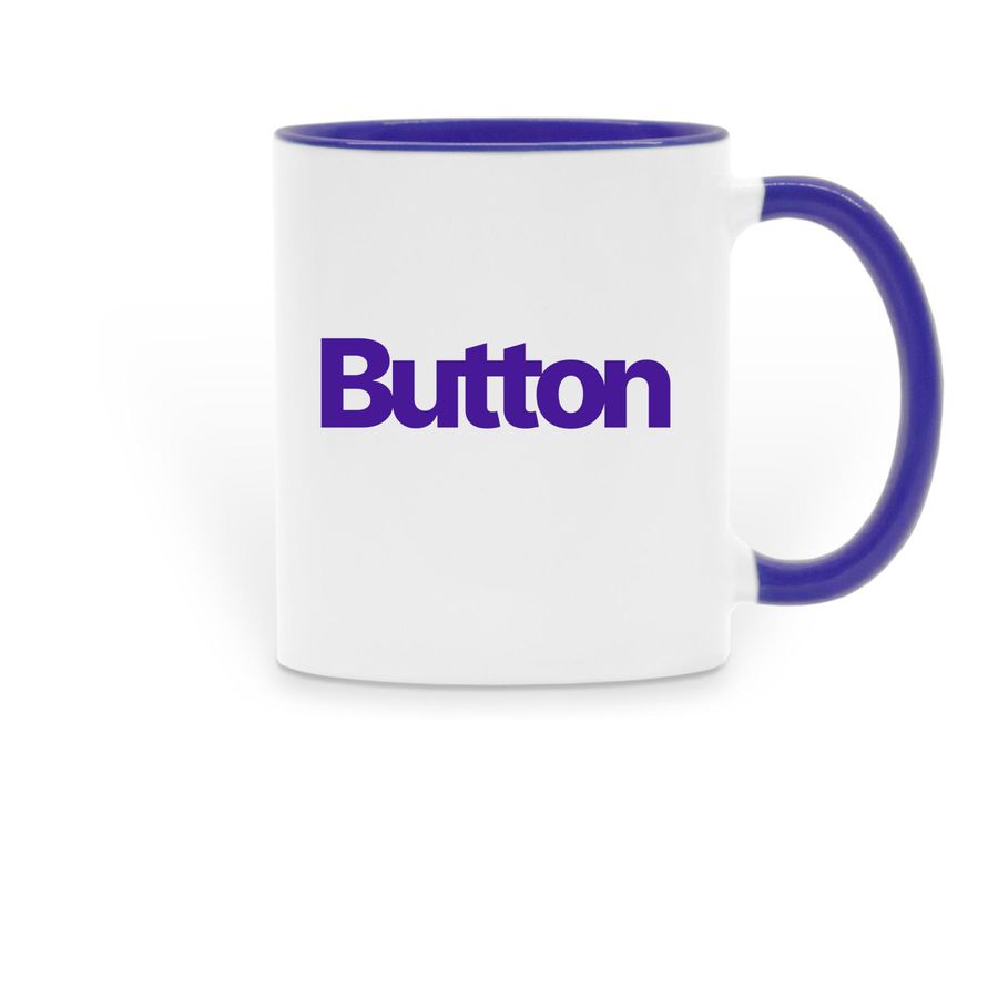 Button Mug, a Dark Blue Two-Tone Ceramic Mug