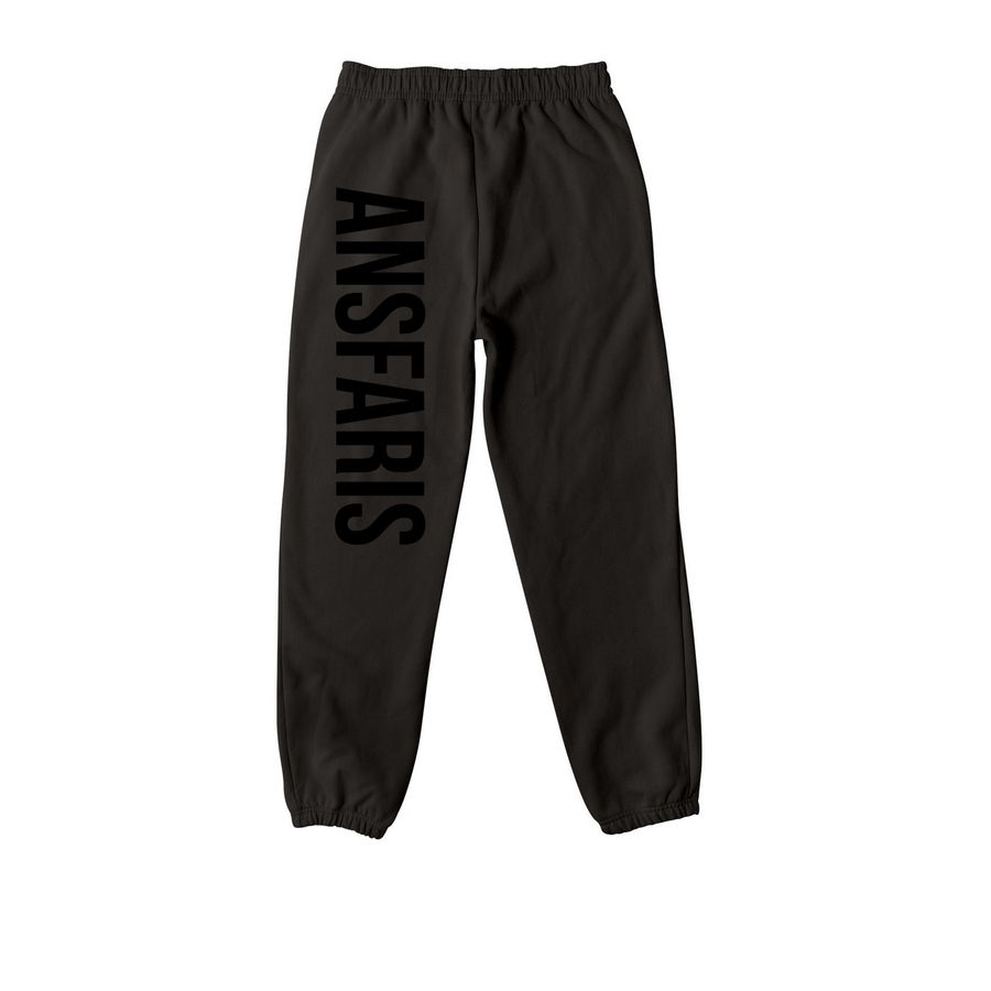 Pants, a Black Premium Heavyweight Jogger (back-view)