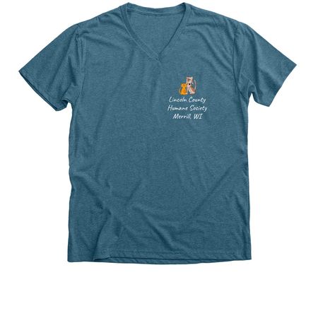 Second Hand Animals Make First Class Pets, a Heather Deep Teal Premium V-Neck Tee